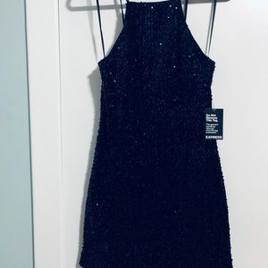 Express, Black sequence mini Dress